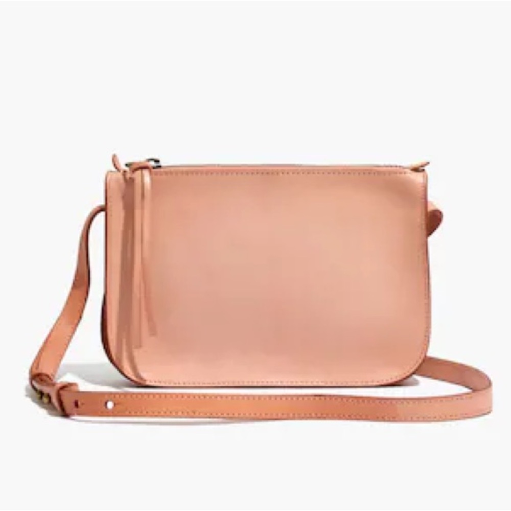Madewell The Simple Crossbody leather bag in petal pink